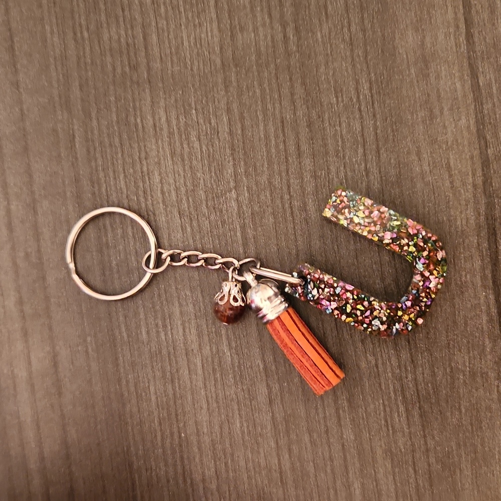 "U" Resin Keychain
